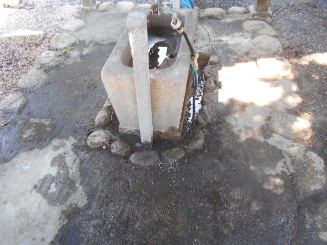 手水舎立水栓水漏れ修繕工事